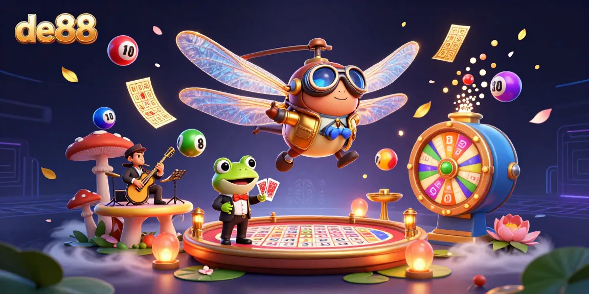 Experience the excitement of gaming and winning strategies at de88, featuring dynamic casino elements and colorful imagery.