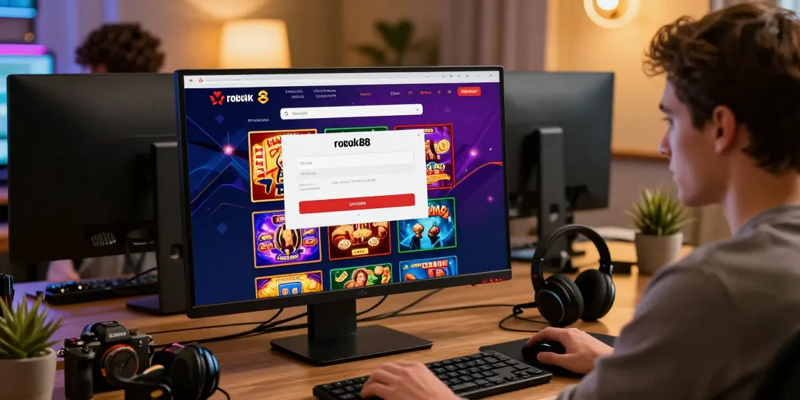 rokok88 login interface displayed on a computer during online gaming session