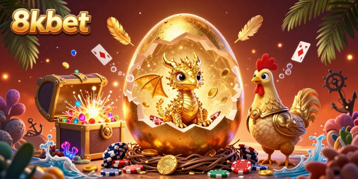 Engage with the thrilling action of winning big at 8kbet in this vibrant casino scene featuring a golden dragon.